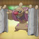 Conkeldurr, a humanoid Pokémon.